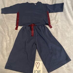 Children's Blue and Red sweatsuit set